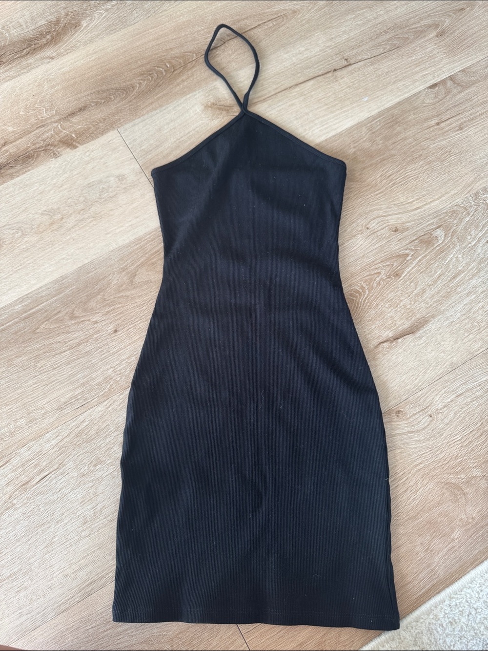Meshki Black Halter Mini Dress